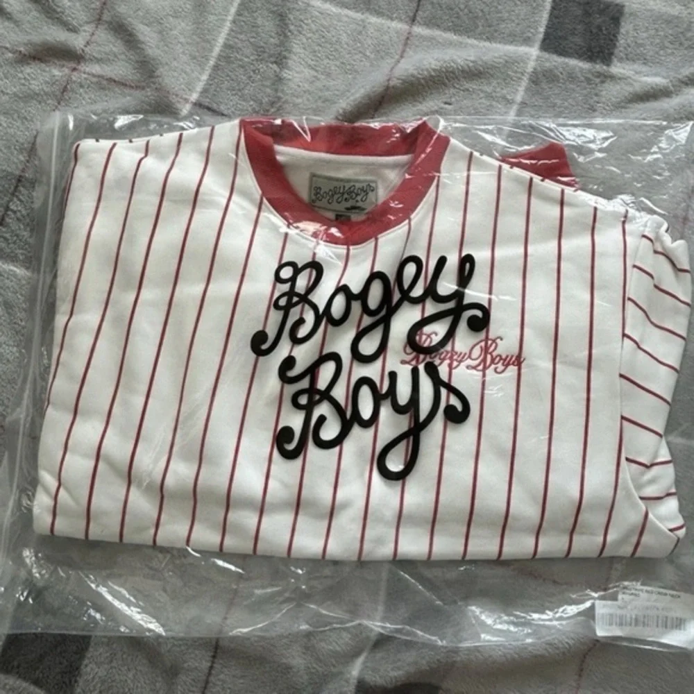 Bogey Boys Men’s Pinstripe Crew Neck sweater.‎ Macklemore Golf Cotton Comfort
